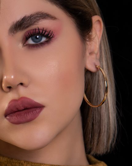 گوشواره حلقه ای آیینه ای پروفیلی