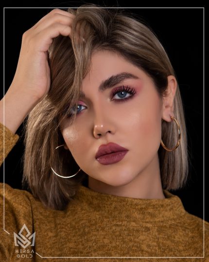 گوشواره حلقه ای آیینه ای پروفیلی